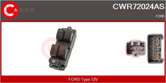 Spínač, zvedací zařízení oken CASCO CWR72024AS Spínač, zvedací zařízení oken CASCO CWR72024AS