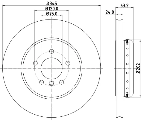 Brzdový kotouč HELLA 8DD355123-231