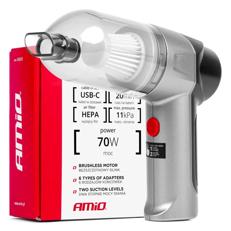 Autovysavač bezdrátový HEPA 70w 746114