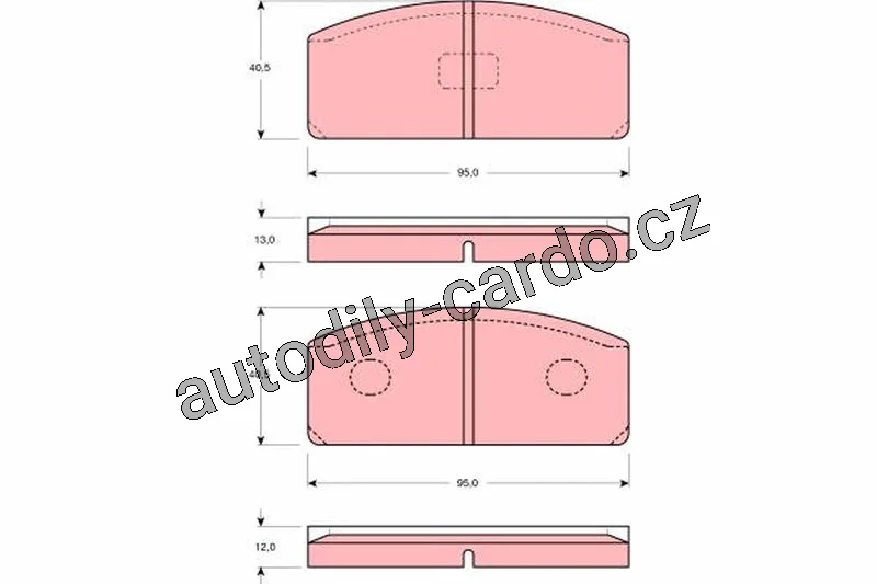 Sada brzdových destiček TRW GDB110 – RENAULT 16 Sada brzdových destiček TRW GDB110 – RENAULT 16