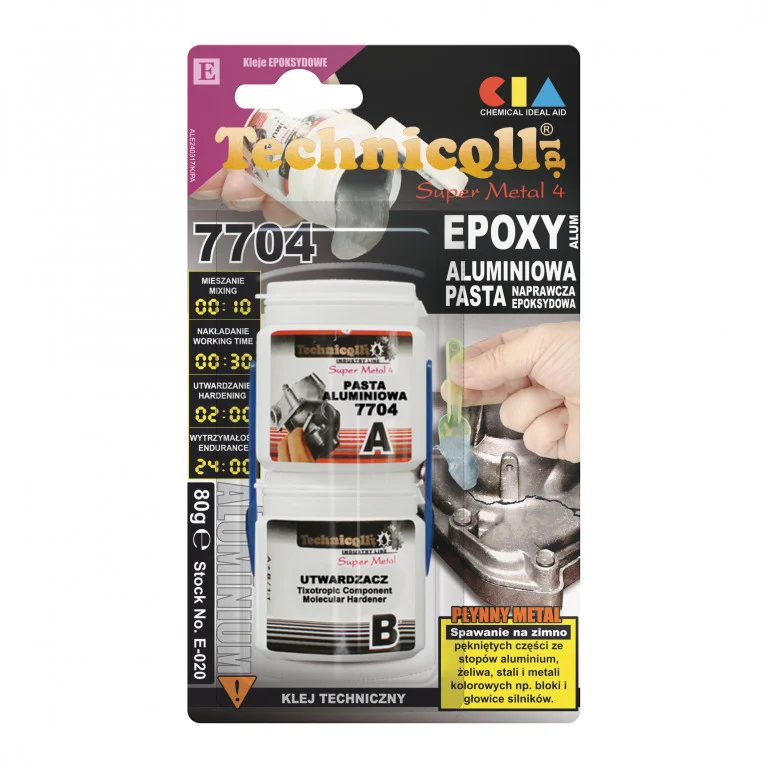 Pasta epoxidová hliníková TECHNICQLL 80g 721730 Pasta epoxidová hliníková TECHNICQLL 80g 721730