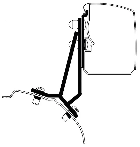 Adaptér pro markýzu Thule Omnistor 3200 na Ford Transit / Tourneo Custom LHD, sada 2 ks 312483