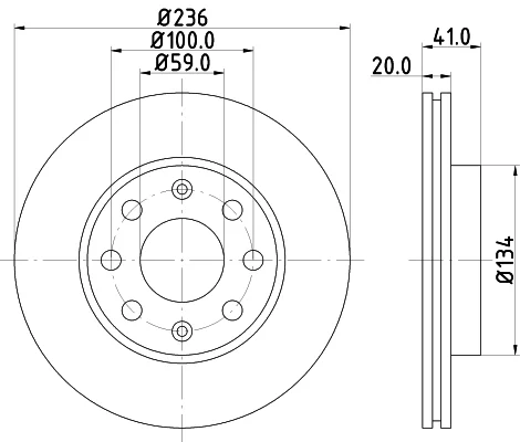 Brzdový kotouč HELLA 8DD355111-341