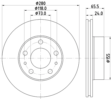 Brzdový kotouč HELLA 8DD355132-141