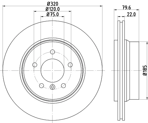Brzdový kotouč HELLA 8DD355128-491