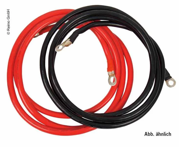 Kabel připojovací bateriový sada průřez 25 mm² délka 2 m s oky pro měniče napětí 12V Carbest 303354