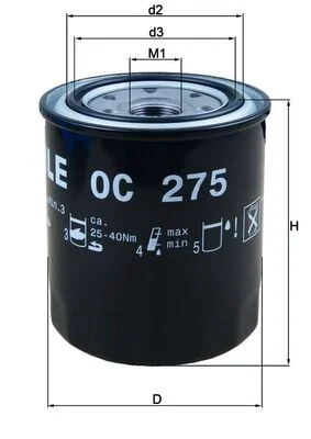 Olejový filtr MAHLE OC275