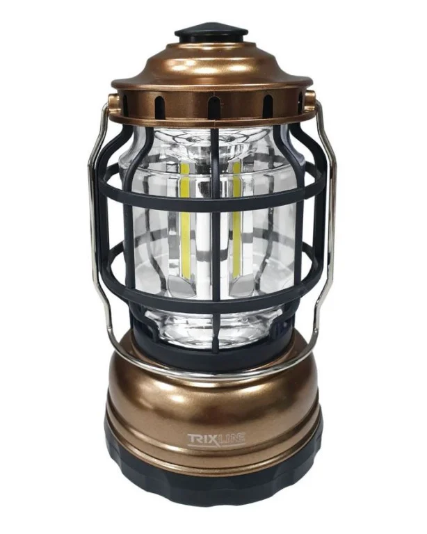 Svítilna lampa Camping LED COB, 3xAA, zlatá 745081