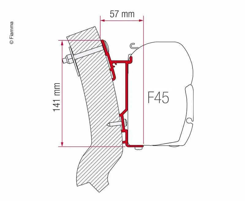 Adaptér pro markýzu Wingamm Oasi 350 (souvislý profil 350 cm) 313823