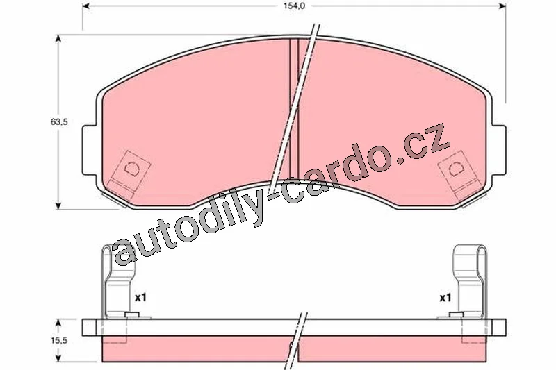 Sada brzdových destiček TRW GDB3145 – ASIA HI Sada brzdových destiček TRW GDB3145 – ASIA HI