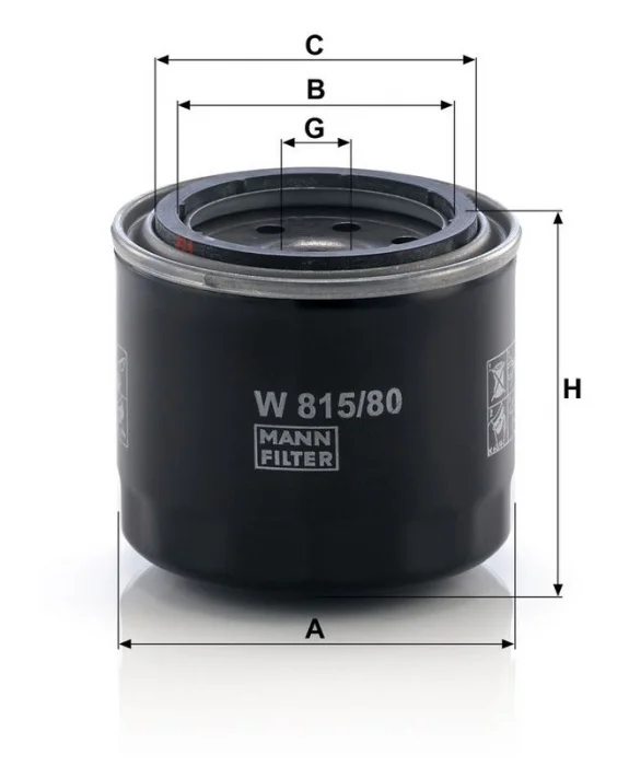 Olejový filtr MANN W815/80 (MF W815/80)