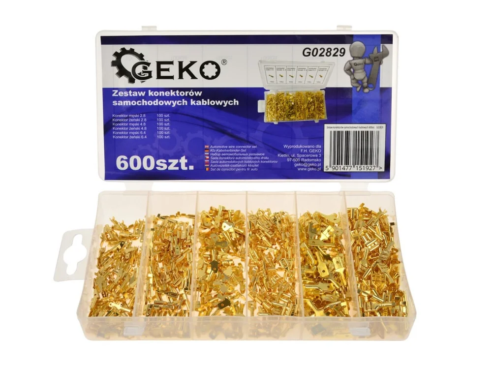 Sada elektro konektorů 600ks 2.8/4.8/6.3MM 745954