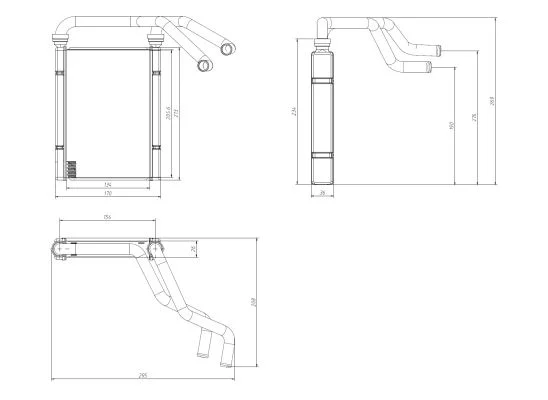 Výměník tepla, vnitřní vytápění NRF 54435 – OE 8710752020