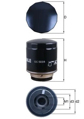 MH OC593/4 Olejový filtr KNECHT