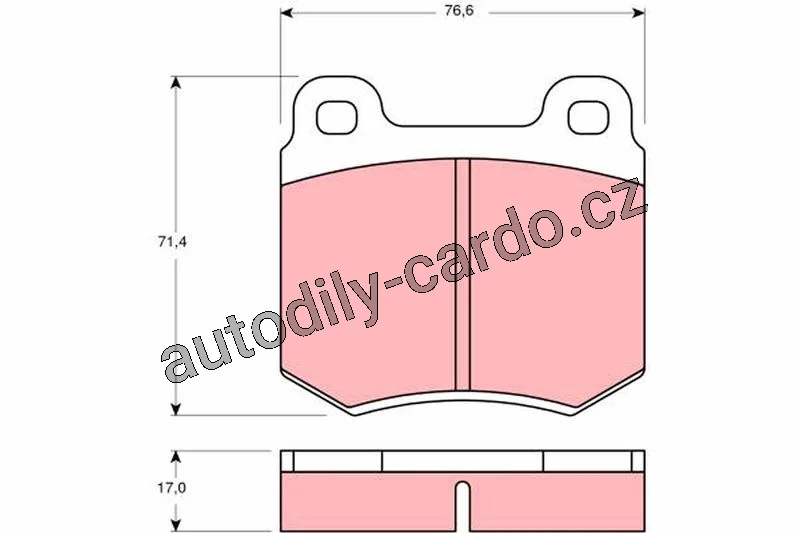 Sada brzdových destiček TRW GDB136 - AUDI, FORD