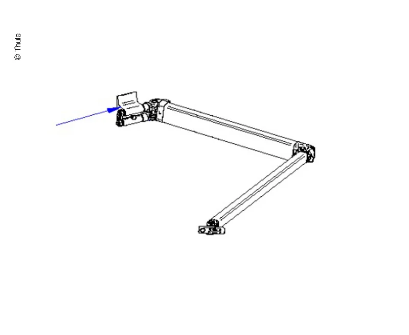 Rameno pružinové levé Thule Omnistor 4900 (3,0 / 3,5 m, elox) 315568