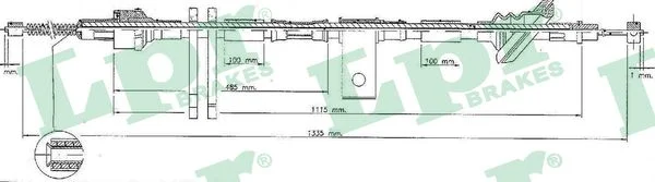 Tažné lanko, parkovací brzda LPR C0834B – OE 54420A60A60