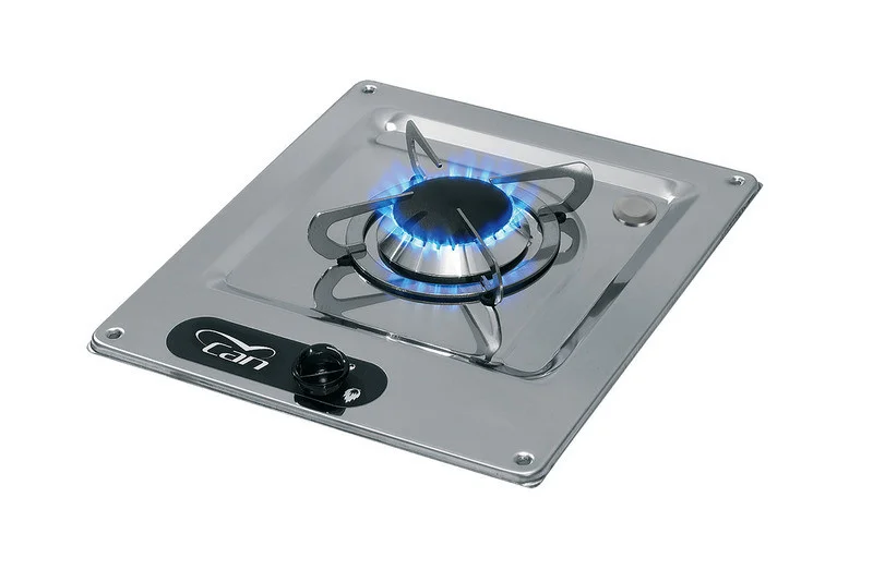 Jednohořákový vestavný nerezový plynový vařič CAN (30 mbar, 2 kW) 305051