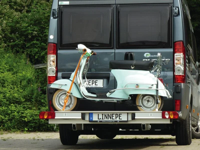 Posuvný hliníkový nosič motocyklů Linnepe SlidePort (pro dodávky Fiat Ducato 6m, nosnost 170 kg) 303633