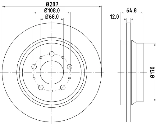 Brzdový kotouč HELLA 8DD355107-091