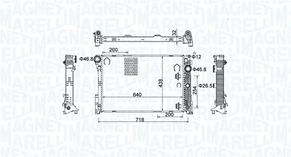 Chladič, chlazení motoru MAGNETI MARELLI 350213159800