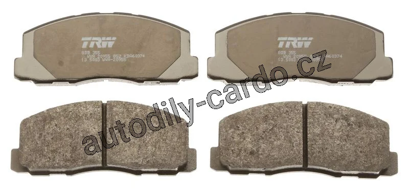 Sada brzdových destiček TRW GDB355 – MITSUBISHI GALANT 84-90