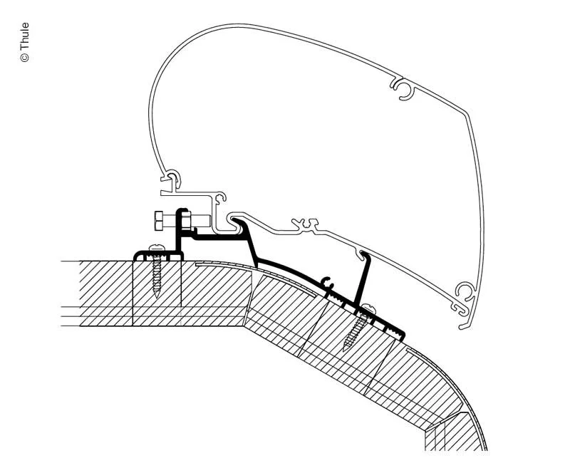 Adaptér montážní Thule Omnistor pro markýzu LMC Explorer (od MR 2018) délka 4,5 m 316020