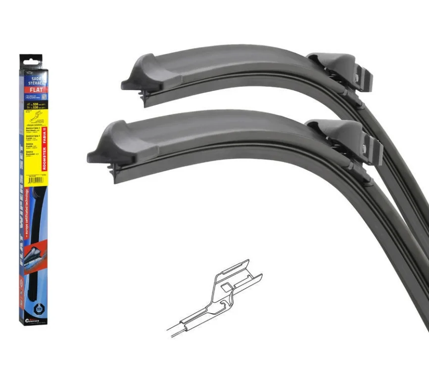 Stěrač 530+530mm sada, FLAT SET (CUBE) FABIA II 648418
