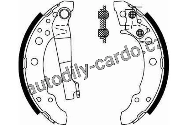 Sada brzdových čelistí TRW GS8166 – VW GOLF, POLO, LUPO Sada brzdových čelistí TRW GS8166 – VW GOLF, POLO, LUPO