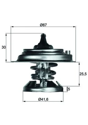 Termostat, chladivo MAHLE TX2985D