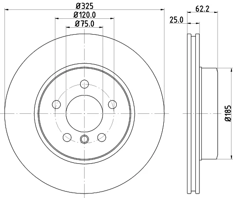 Brzdový kotouč HELLA 8DD355128-481