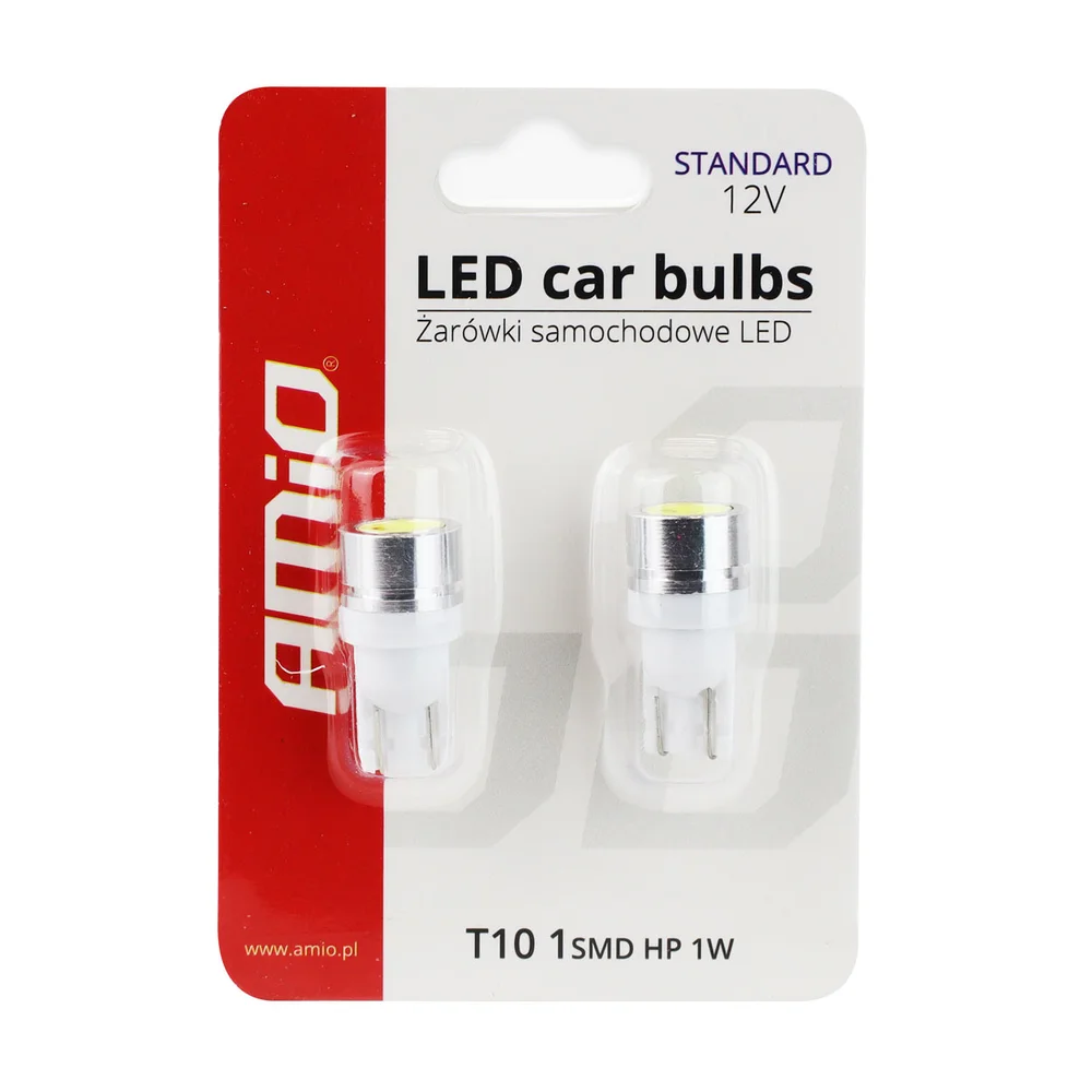 ZAROWKI LED STANDARD T10 W5W 1XSMD HP 1W AMIO 01623 - Obrázek 5