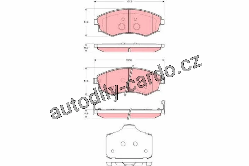 Sada brzdových destiček TRW GDB3365 – SSANGYONG REXTON Sada brzdových destiček TRW GDB3365 – SSANGYONG REXTON