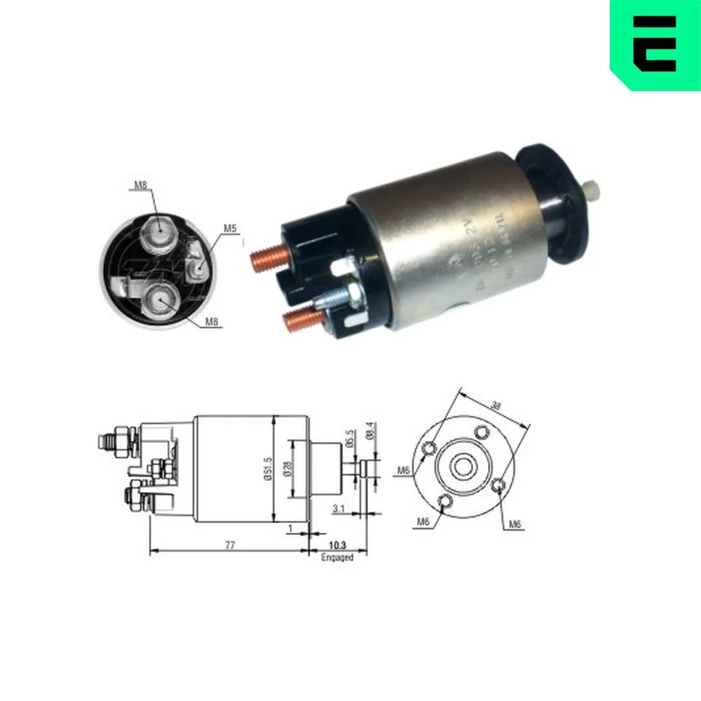 Elektromagnetický spínač, startér ERA ZM3993 Elektromagnetický spínač, startér ERA ZM3993