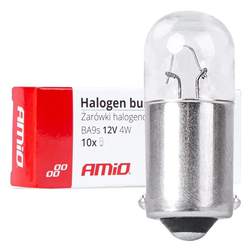 HALOGENOVÉ ŽÁROVKY T4W 12V 4W BA9S 10 KS AMIO 03370 HALOGENOVÉ ŽÁROVKY T4W 12V 4W BA9S 10 KS AMIO 03370