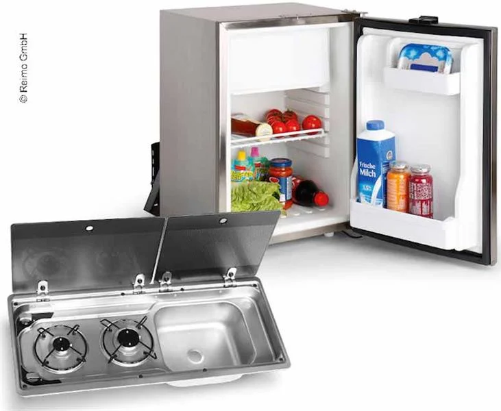 Set vestavbový dodávkový IV vařič s dřezem Dometic a chladnička Carbest 50 l 305203