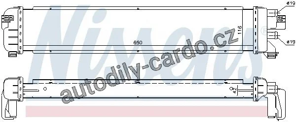 Chladič vody NISSENS 627043 Chladič vody NISSENS 627043