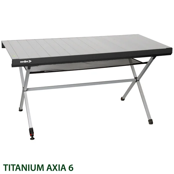 Stůl kempingový hliníkový Titanium Axia 6 s rolovací deskou, 147 × 76 × 72 cm 314431