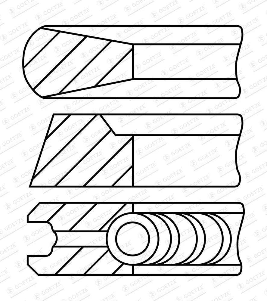 Sada pístních kroužků GOETZE ENGINE 08-447600-00 – OE 23040-27960 Sada pístních kroužků GOETZE ENGINE 08-447600-00 – OE 23040-27960