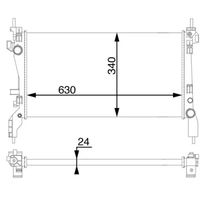 Chladič, chlazení motoru MAHLE CR1122000S