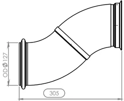 Výfuková trubka DINEX 21555 – OE 1791160