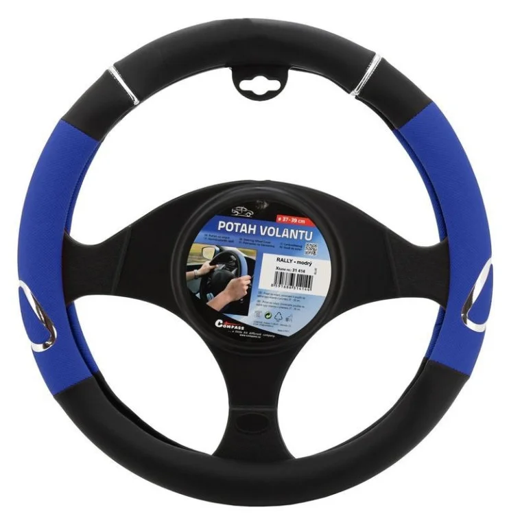 Potah volantu RALLY modrý 37-39cm 745132