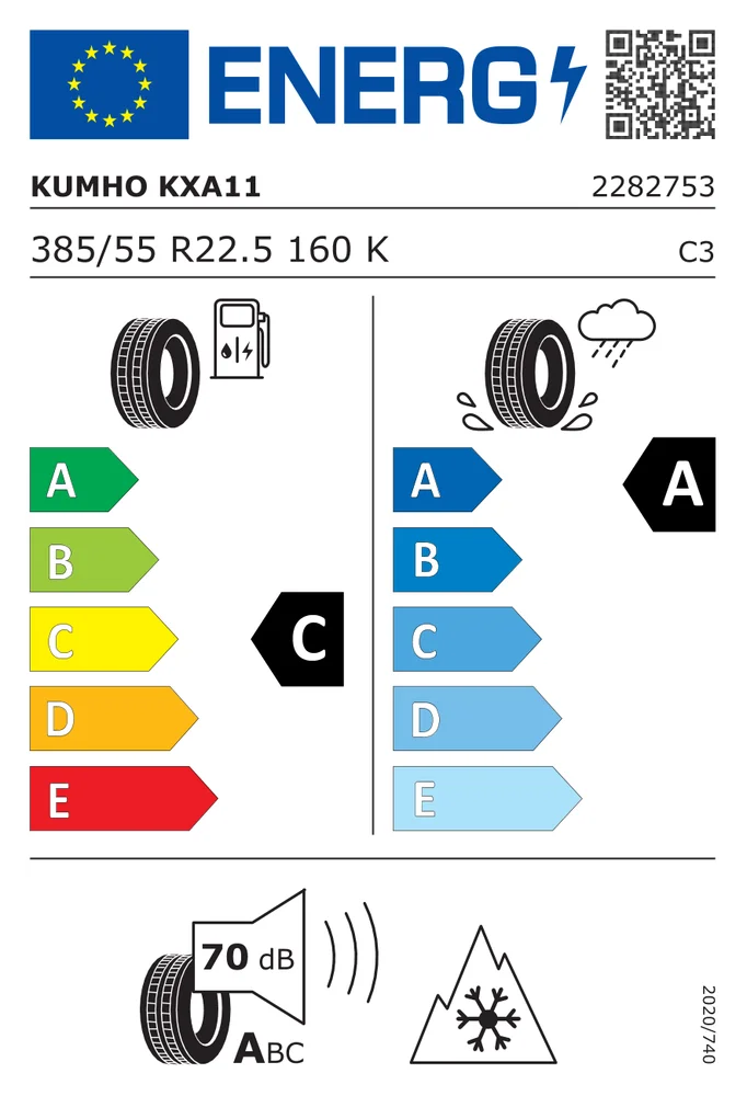 385/55R22.5 CKU KXA11 KUMHO 385/55R22.5CKUKXA11