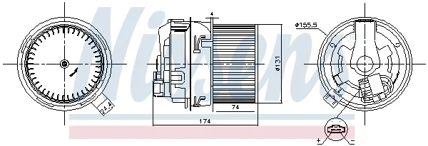 vnitřní ventilátor NISSENS 87593 – OE 272104909R vnitřní ventilátor NISSENS 87593 – OE 272104909R