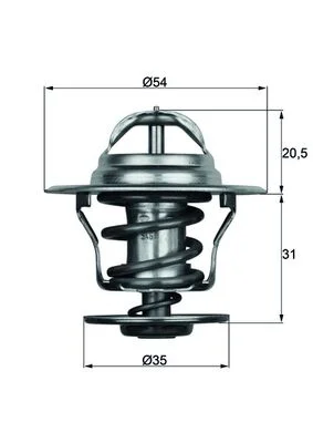 Termostat, chladivo MAHLE TX1587D