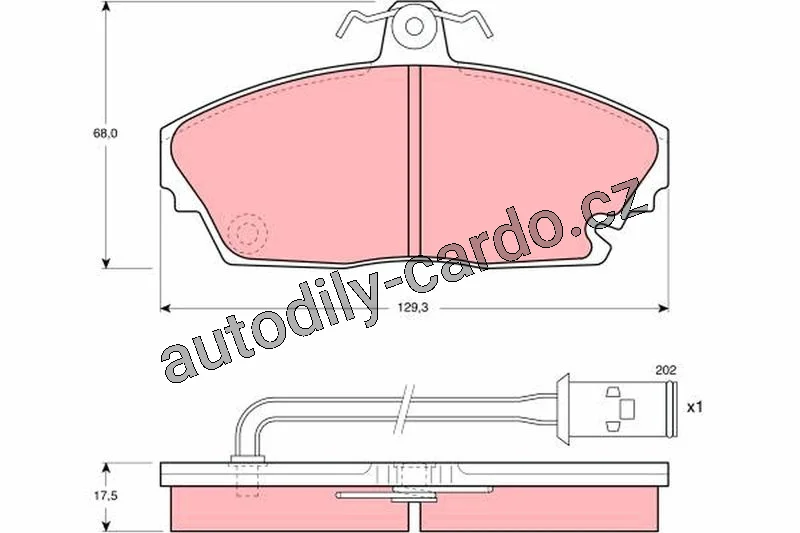 Sada brzdových destiček TRW GDB479 - HONDA, ROVER