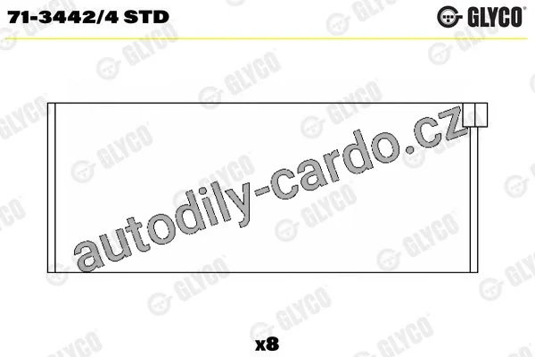 Ojniční ložisko GLYCO 71-3442/4 STD – sada