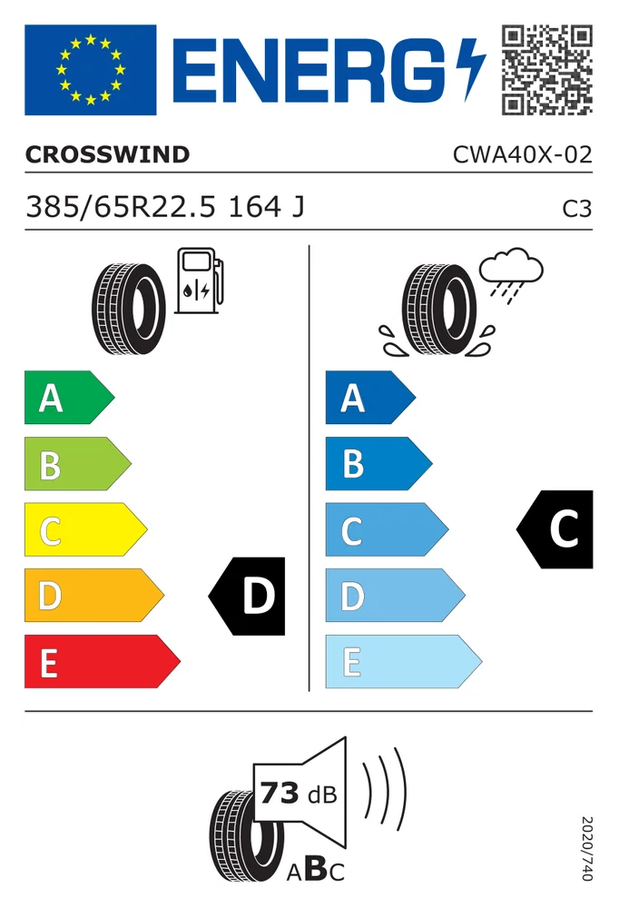 385/65R22.5 CCW CWA40XSR CROSSWIND 385/65R22.5CCWCWA40XSR