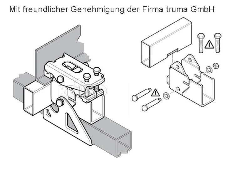 Sada distančních podložek Truma Mover (výška 60 mm, 2 ks) – pro výšku rámu 140–170 mm 311234