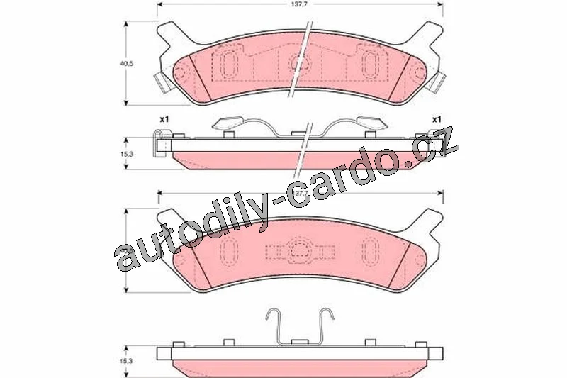 Sada brzdových destiček TRW GDB896 – HYUNDAI SONATA